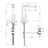 Смеситель для раковины Gessi Rettangolo K 53003#727 бронза