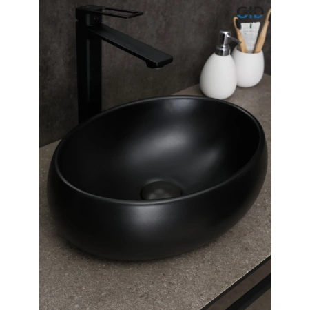Раковина-чаша GID Bm9030ds 40x30 см, накладная, черный матовый