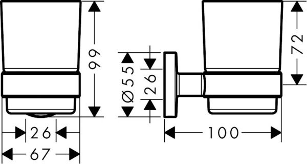 Стакан для зубных щеток hansgrohe Logis Universal 41718000