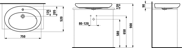 Раковина-чаша Laufen Alessi 8.1897.2.400.104.1
