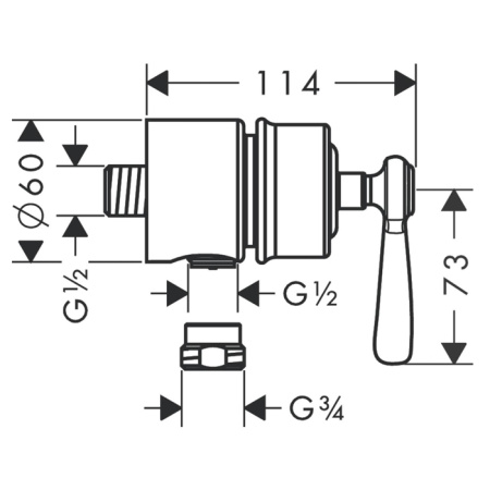 Шланговое подключение Axor Montreux 16883820 шлифованный никель