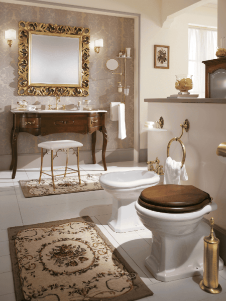 Тумба с раковиной Bagno Piu Versailles 130 орех матовый