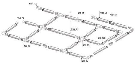 Подвес для трека Italline WSO WSO 37C chrome