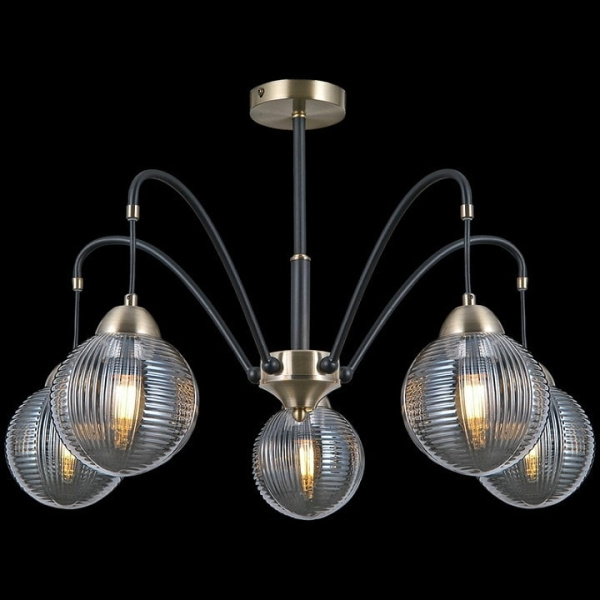 Люстра на штанге ILLUMICO IL0433-5PSQ-79 BK AB