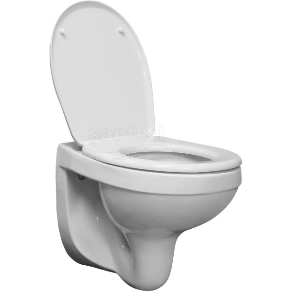 Унитаз подвесной Santeri Alpha 1.3255.9.S00.00B.0 с сиденьем, белый