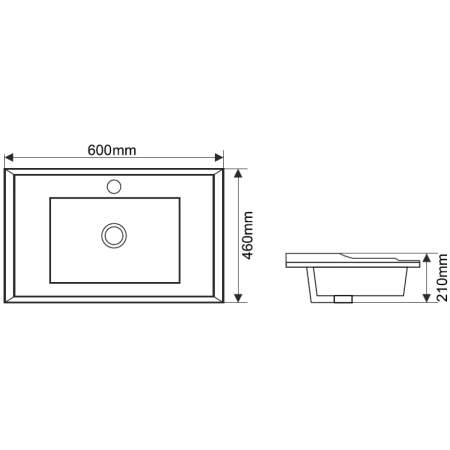 Раковина 60x46 см Melana F60-805