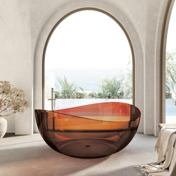 Прозрачная ванна Abber Kristall 150x150 AT9705Opal опал