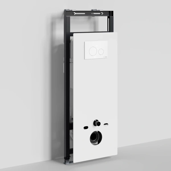 Инсталляция для унитаза WasserKRAFT Salm 27 27TLT.010.ME.WH.WM02 с кнопкой смыва, белый матовый