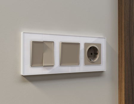 Рамка на 3 поста Ambrella Volt Arctic AF580103