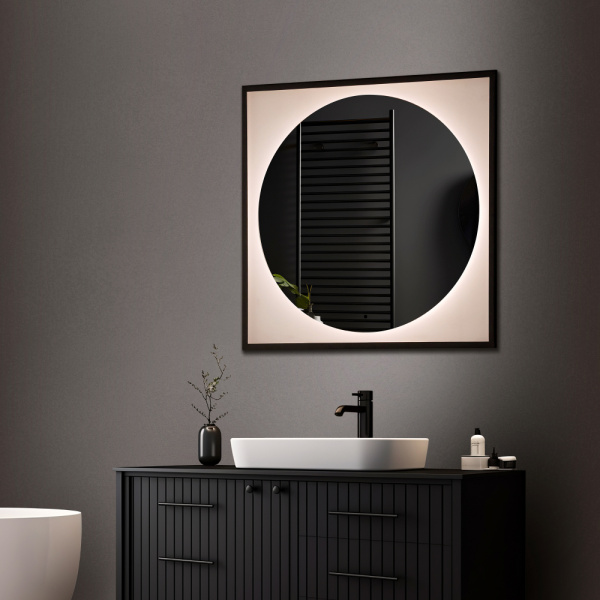 Зеркало с подсветкой Abber See AG6117SCRB черный