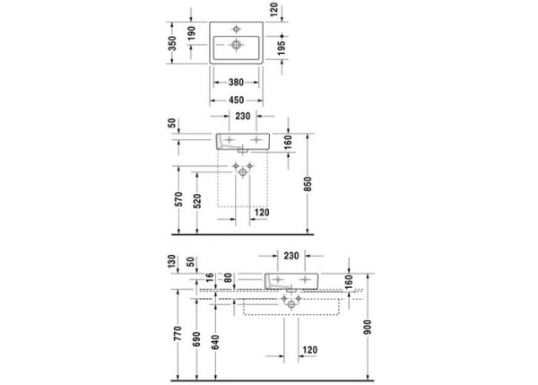 Раковина Duravit Vero 704450000