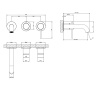 Смеситель для ванны Gessi 316 54140#239 сталь