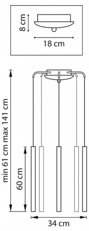 Подвесная люстра Lightstar Tubo L5T747337