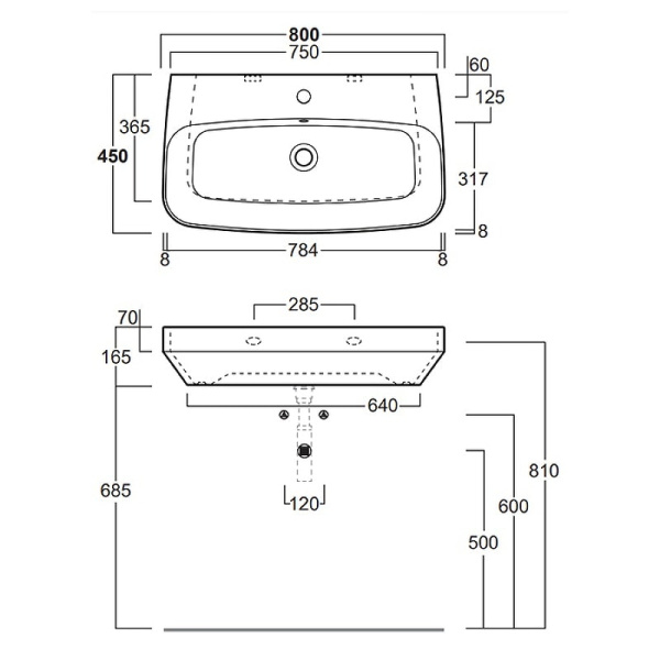 Раковина Simas Baden Baden 80 BB12bi*1