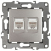 Розетка двойная Ethernet RJ-45 без рамки Эра Эра 12 12-3108-15
