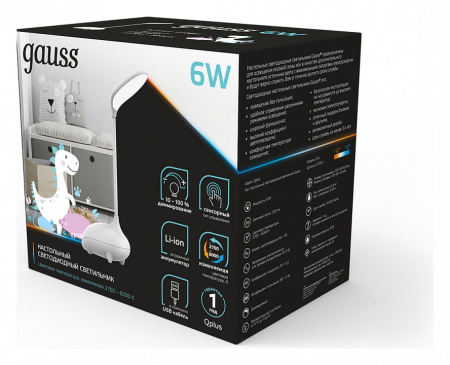 Настольная лампа декоративная Gauss Qplus GT7011