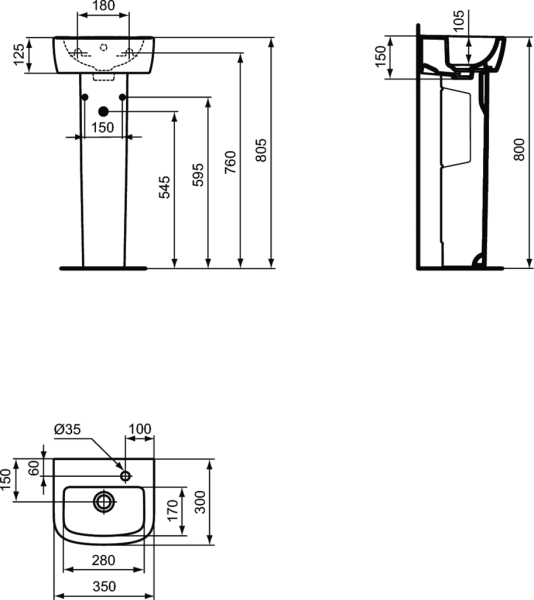 Раковина Ideal Standard Tempo T056901
