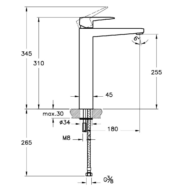 Смеситель для раковины Vitra Root Square A4273326EXP медь