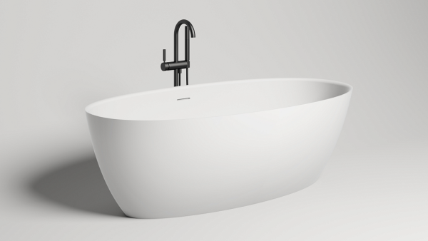 Ванна из искусственного камня Salini Alda 160х70 покраска по RAL полностью 101924MRF, белый