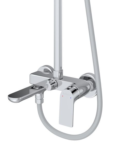Душевая стойка со смесителем и изливом BelBagno MARINO-VSCM-CRM