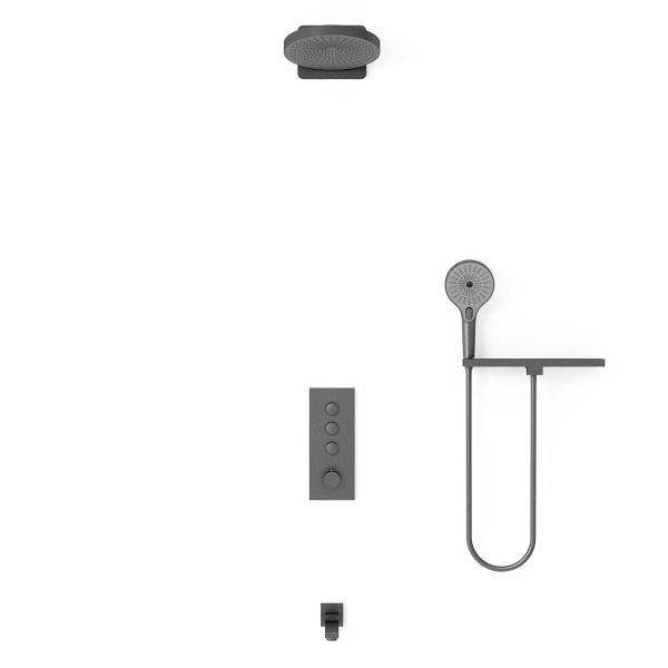 Душевой комплект Vincea Inspire VSFW-433TI1RGM вороненная сталь