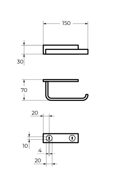 Держатель туалетной бумаги Cezares Maxima CZR-F-8921