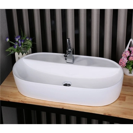 Раковина-чаша CeramaLux D1347 81,5x41 см, накладная, белый