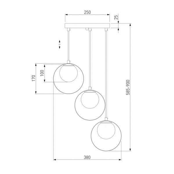 Подвесной светильник Eurosvet Dublin 50205/3 черный/бронза