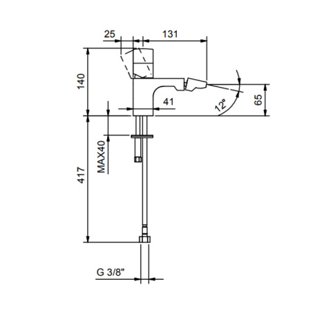 Смеситель для биде Fantini Nice 65 13 S008SWF черный