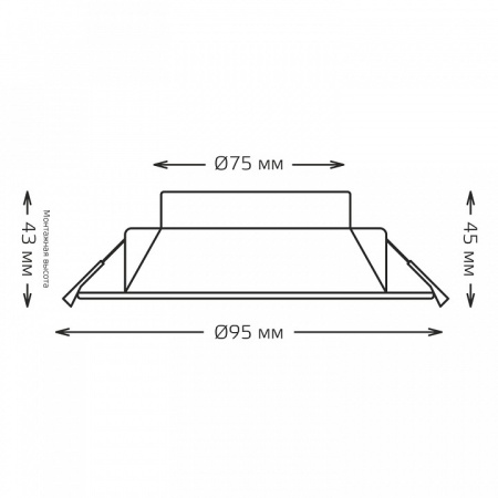 Встраиваемый светильник Gauss 9033420205