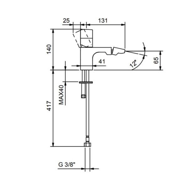 Смеситель для биде Fantini Nice 65 13 S008SWF черный