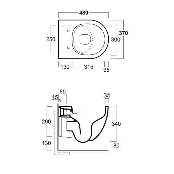 Подвесной унитаз Simas Vignoni VI28bi