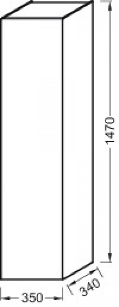 Шкаф-пенал 35 см Jacob Delafon Odeon Up EB998-E19 дуб шампань