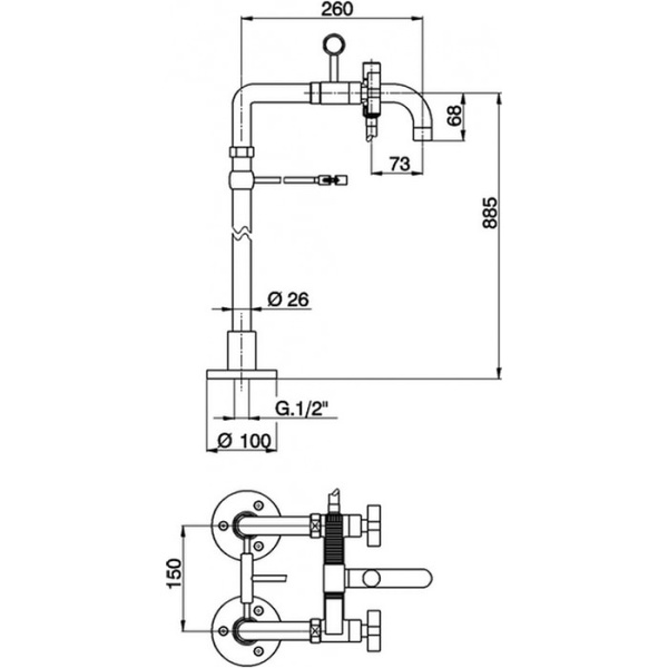 Смеситель для ванны Cisal Barcelona BA00420021