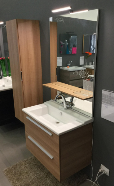 Тумба под раковину 75 см Jacob Delafon Struktura EB1277-E16 ореховое дерево