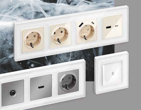 Рамка на 3 поста Ambrella Volt Arctic AF580103