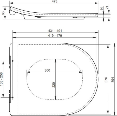 Крышка-сиденье TOTO MH TC514F с микролифтом, белый