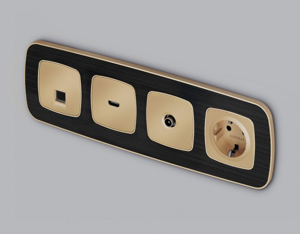 Накладка для ТВ-розетки Ambrella Volt Quant OP6130