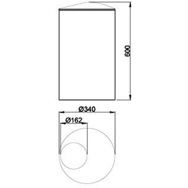 Ведро для мусора Nofer 14071.50.S матовая нержавеющая сталь