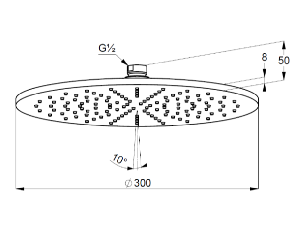 Верхний душ Kludi A-Qa 64330N0-00 брашированное золото