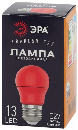 Лампа светодиодная Эра  E27 3Вт 3000K ERARL50-E27