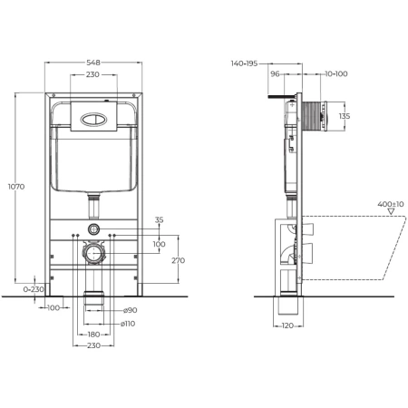 Инсталляция для унитаза BelBagno BB025