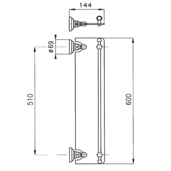 Полочка Nicolazzi Impero 60 1480GO36