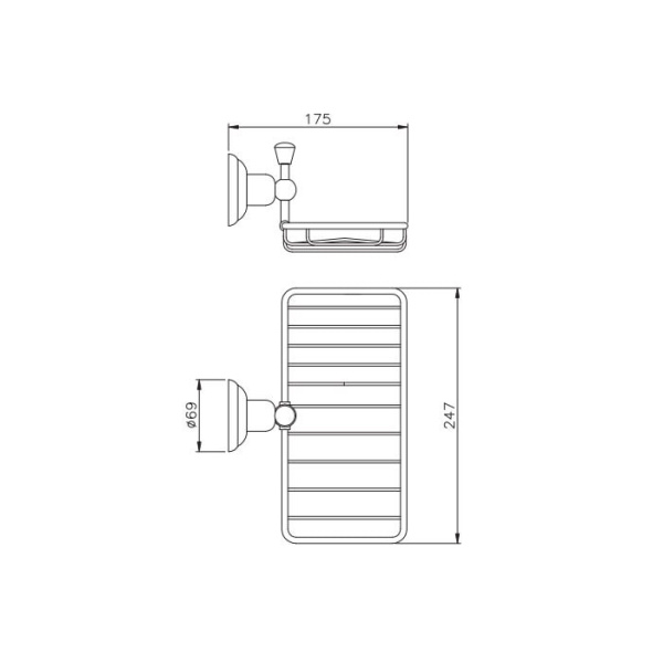 Полочка Nicolazzi Onice 1493CR09O белый