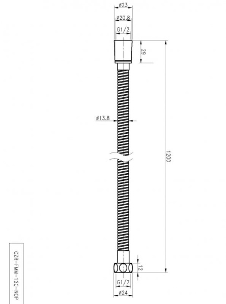 Душевой шланг Cezares CZR-FMM-150-01