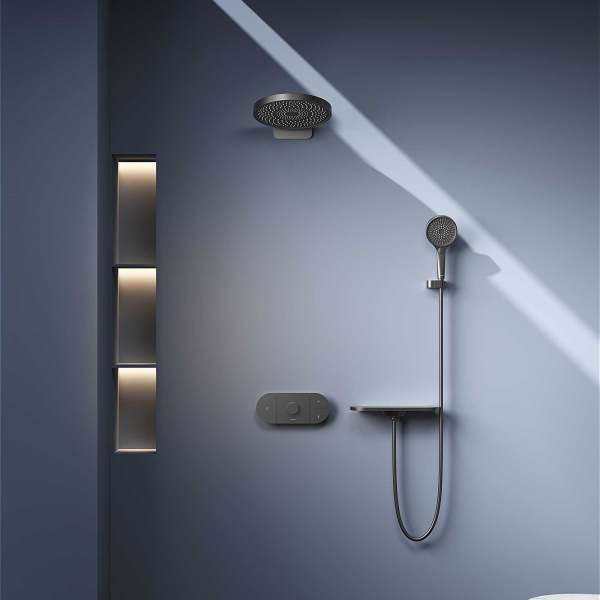 Душевой комплект Vincea VSFW-2F12TGM вороненная сталь