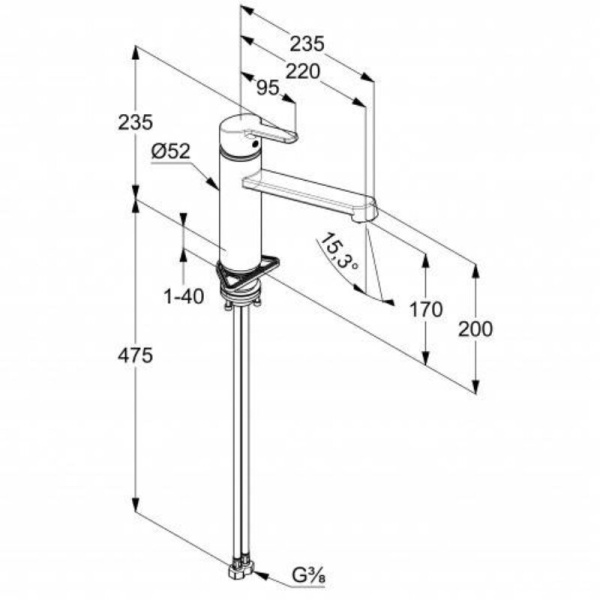 Смеситель для кухни Kludi M2 595740575