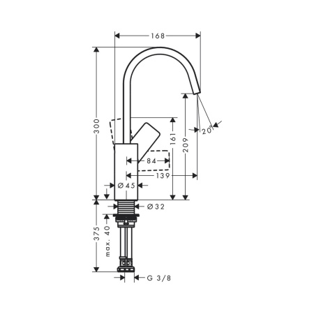 Смеситель для раковины hansgrohe Vivenis 75032700 белый матовый