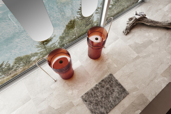 Раковина Abber Kristall AT2701Opal-H красная