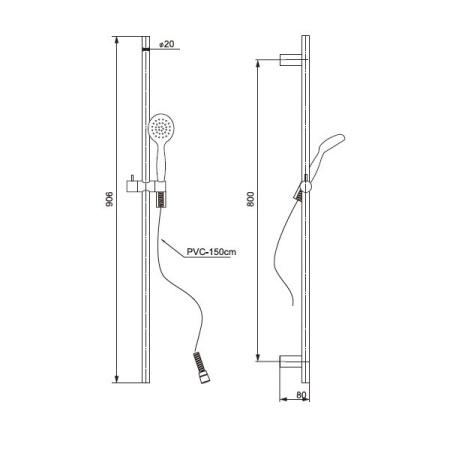 Душевой набор Paini Bergamo BRCR121L9
